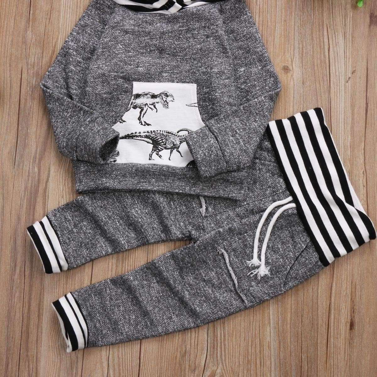 Toddler Infant Baby Boy Clothes Hoodie Fall Winter Sweatsuit Pants Gender Neutral Long Sleeve Outfit Set