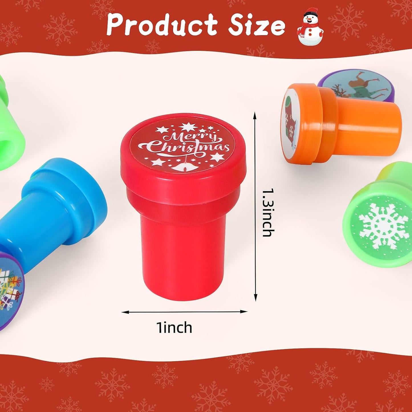 Christmas Stamps for Kids, 40 Pcs Christmas Decorations Stamps Goodie Bag Fillers,Christmas Toys Bulk for Treat Bags Party Favors for Kids,Christmas Party Favors for Xmas Stocking Stuffers,Prizes,Gift