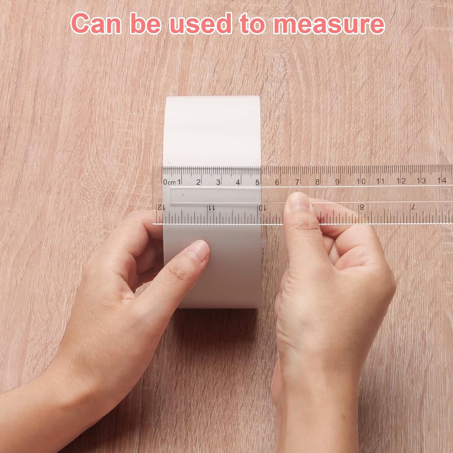 2 Pack 12 Inch Clear Plastic Ruler Straight Shatterproof Rulers Transparent Rulers for Office Supply Ruler (Clear)