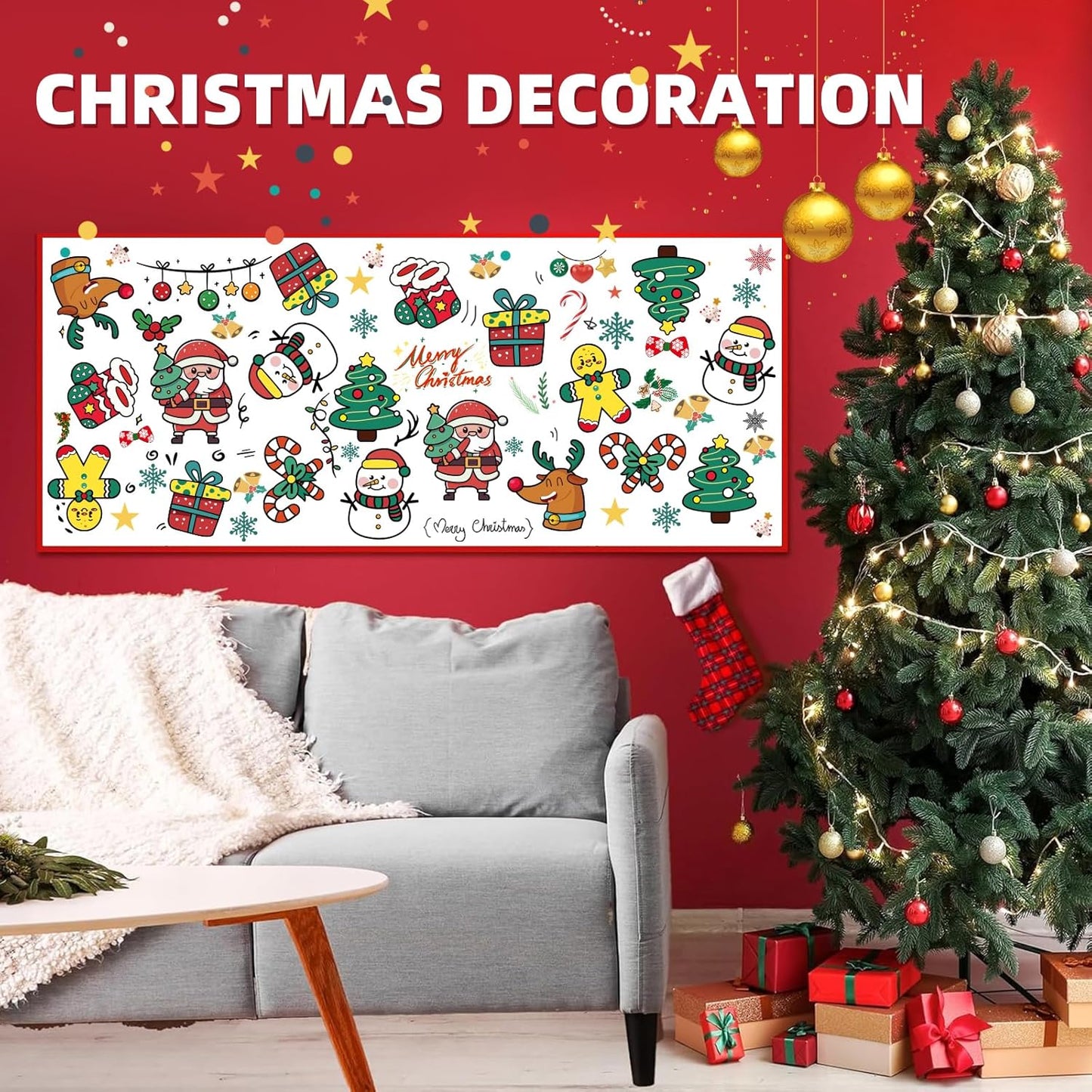 48 Pcs Christmas Crafts for Kids Color Your Own Christmas Caft Magnets, DIY Items for Operation Christmas Child for Classroom Decoration Art Activities Party Favors (Chrismas)