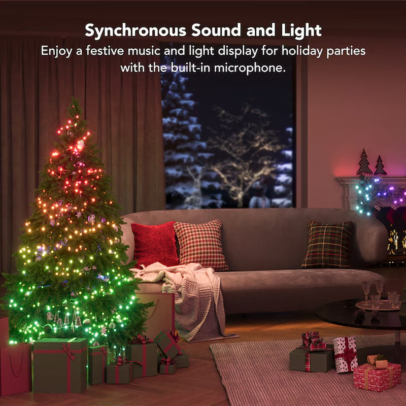 200-Count 62-Ft Multi-Function Multicolor LED Plug-In Christmas String Lights Timer