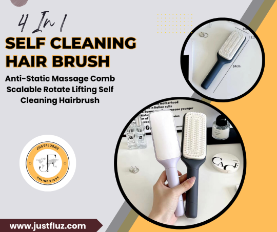 4 In 1 Self Cleaning Hair Brush New Self-Cleaning Anti-Static Massage Comb Scalable Rotate Lifting Self Cleaning Hairbrush