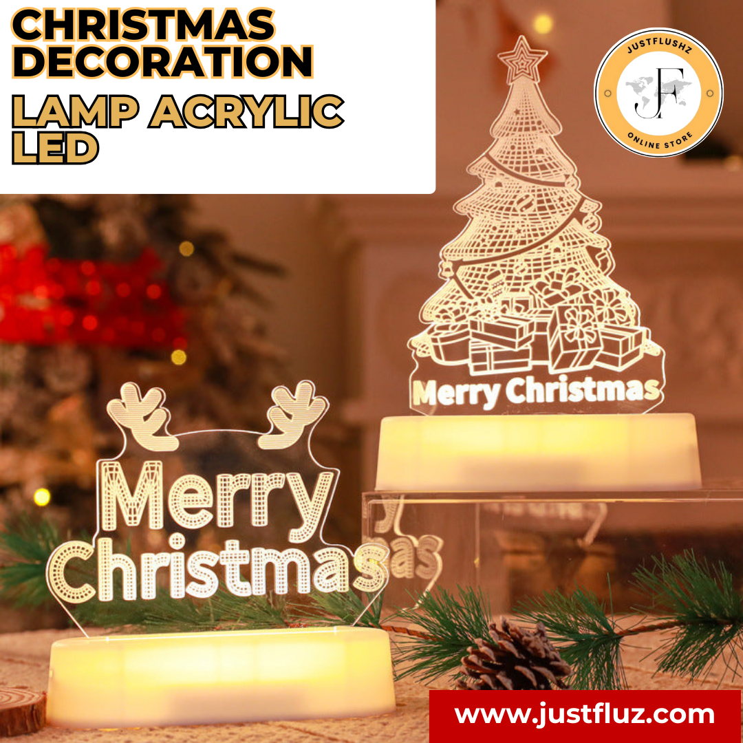 Christmas Decoration 3D Lamp Acrylic LED Night Lights New Year Valentines Day Christmas Kids Gift Christmas Ornaments