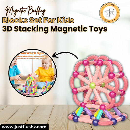 Magnetic Building Blocks Set For Kids Ages 3, STEM Construction 3D Stacking Magnetic