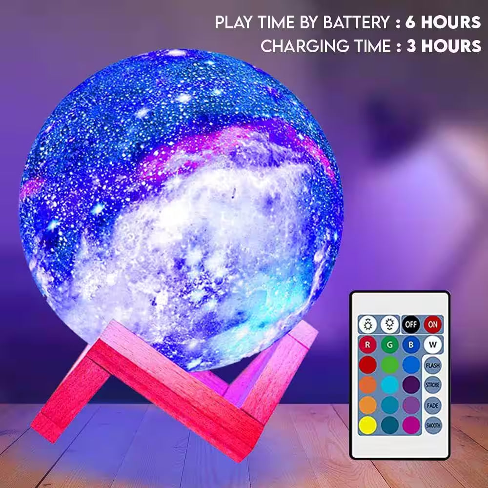 Galaxy Lamp 5.9 In. Tall, 16 Colors LED Light Table Lamp, Remote and Touch Control