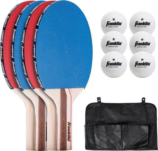 Ping Pong Paddle Set with Balls - 2 Player & 4 Player Table Tennis Paddle Kit - Full Ping Pong Starter Kit