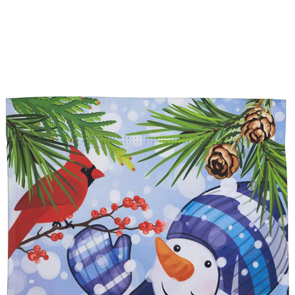 12.5 In. X 18 In. Let It Snow Snowman and Cardinal Outdoor Garden Flag