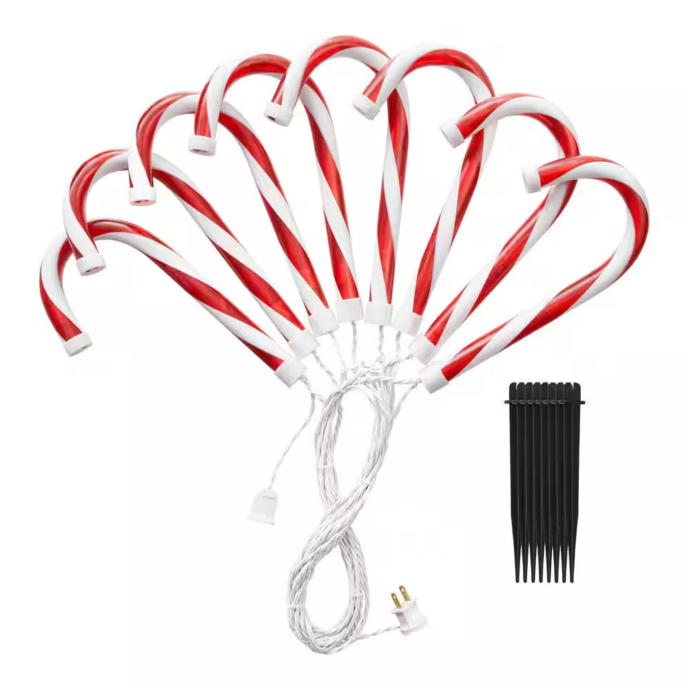 16.5 In. Candy Cane LED Pathway Lights (8-Pack)