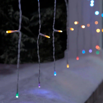 600 Count Multi-Colored Weeping Willow LED Icicle Lights