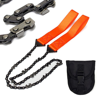 Outdoor camping tool 24-inch portable outdoor survival hand zipper saw black orange