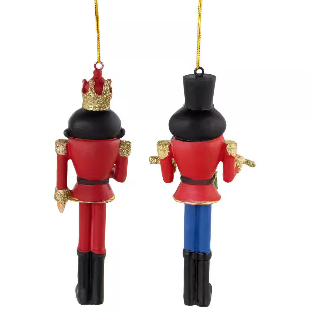 5.75 In. Nutcracker King and Soldier Christmas Ornaments (Set of 2)