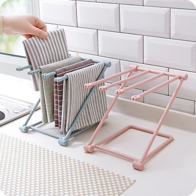 Kitchen Towel Hanger | Foldable Dishcloth Shelf | Just Flushz