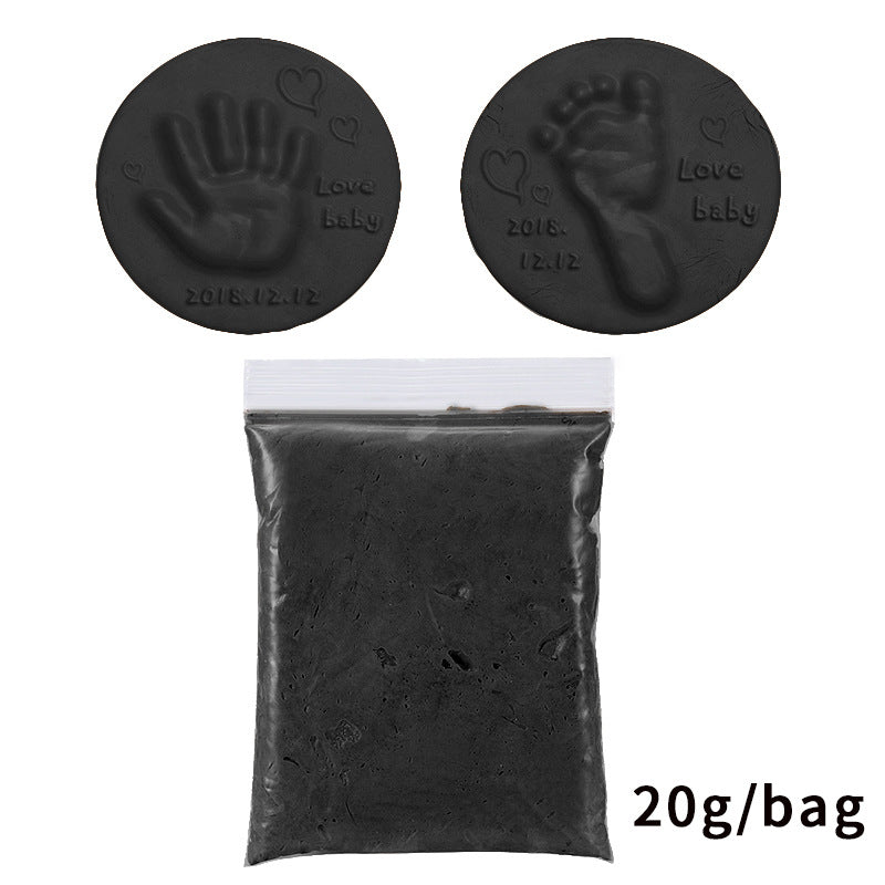 20g baby care hand and foot print mud soft clay fluffy material DIY handprint footprint fingerprint pressure resistant children's toy