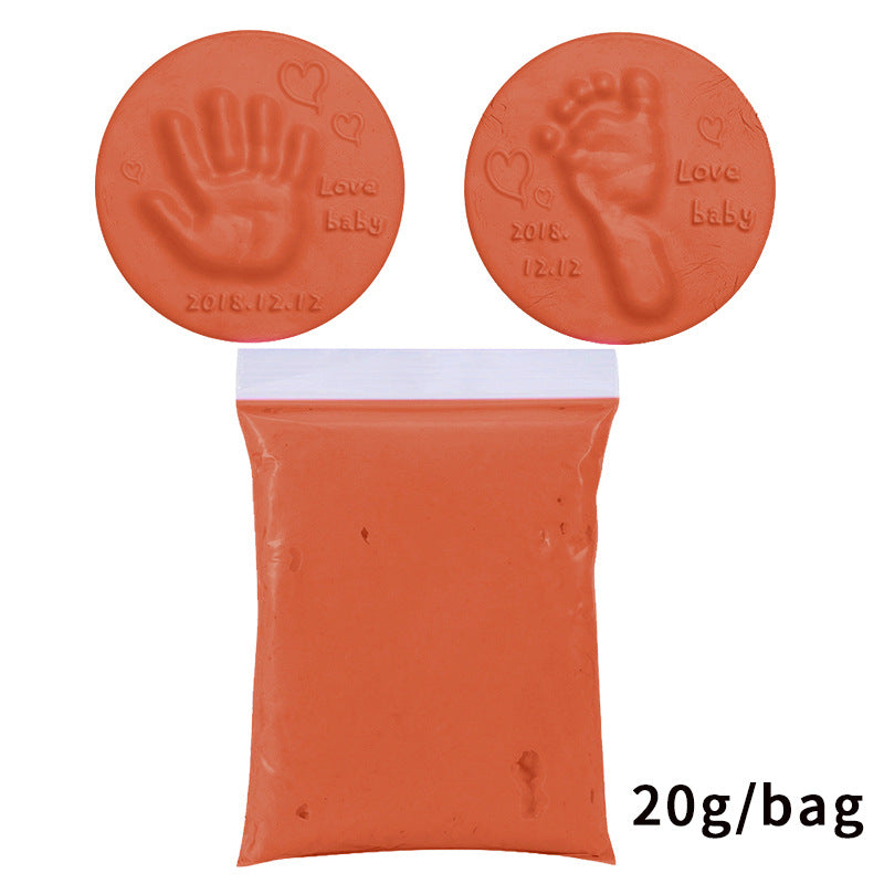 20g baby care hand and foot print mud soft clay fluffy material DIY handprint footprint fingerprint pressure resistant children's toy