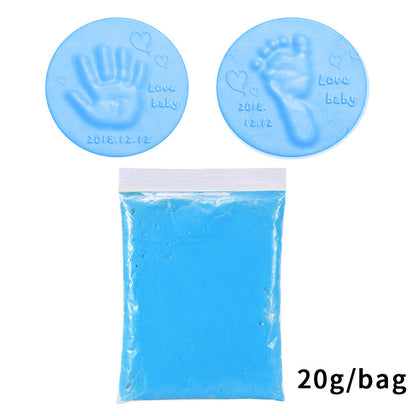 20g baby care hand and foot print mud soft clay fluffy material DIY handprint footprint fingerprint pressure resistant children's toy