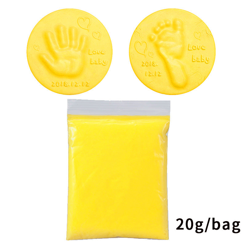 20g baby care hand and foot print mud soft clay fluffy material DIY handprint footprint fingerprint pressure resistant children's toy