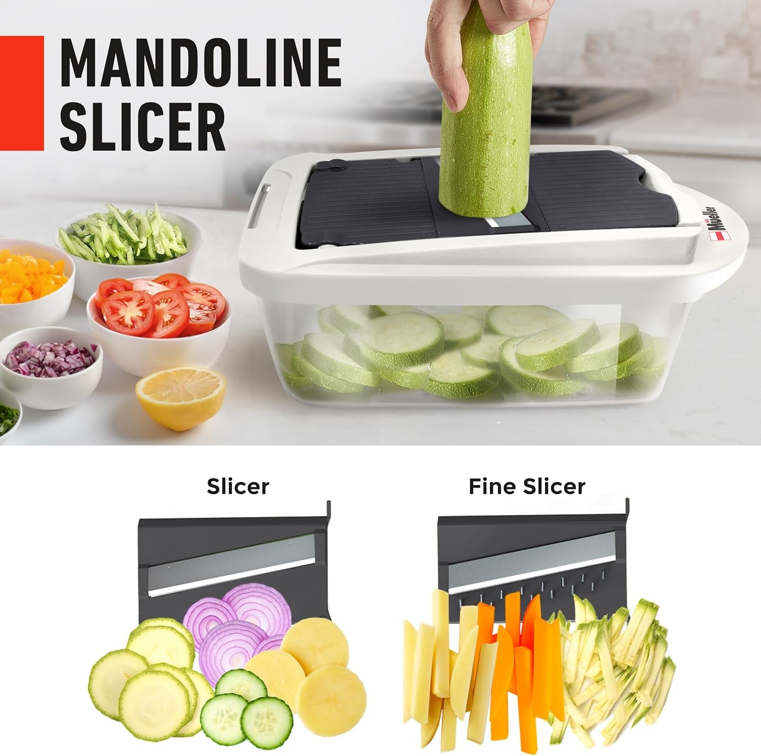 Pro-Series 10-In-1, 8 Blade Vegetable Chopper, Onion Mincer, Cutter, Dicer, Egg Slicer with Container, French Fry Cutter Potatoe Slicer, Home Essentials & Kitchen Gadgets, Salad Chopper