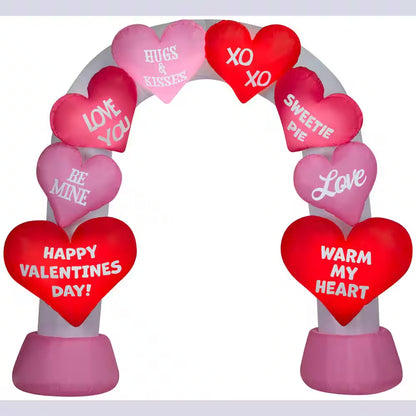 9.4 Ft. Tall Valentine Airblown Heart Archway