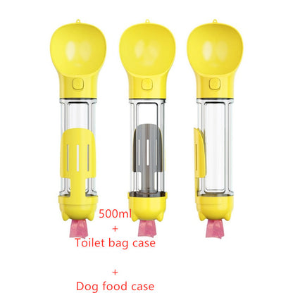 Portable Pet Dog Water Bottle | 3 In 1 Dog Water Bottle | Just Flushz