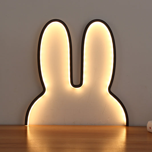 ins cross-border exclusively for Nordic children's decorative creative LED light rabbit creative night light USB plug-in bedside lamp