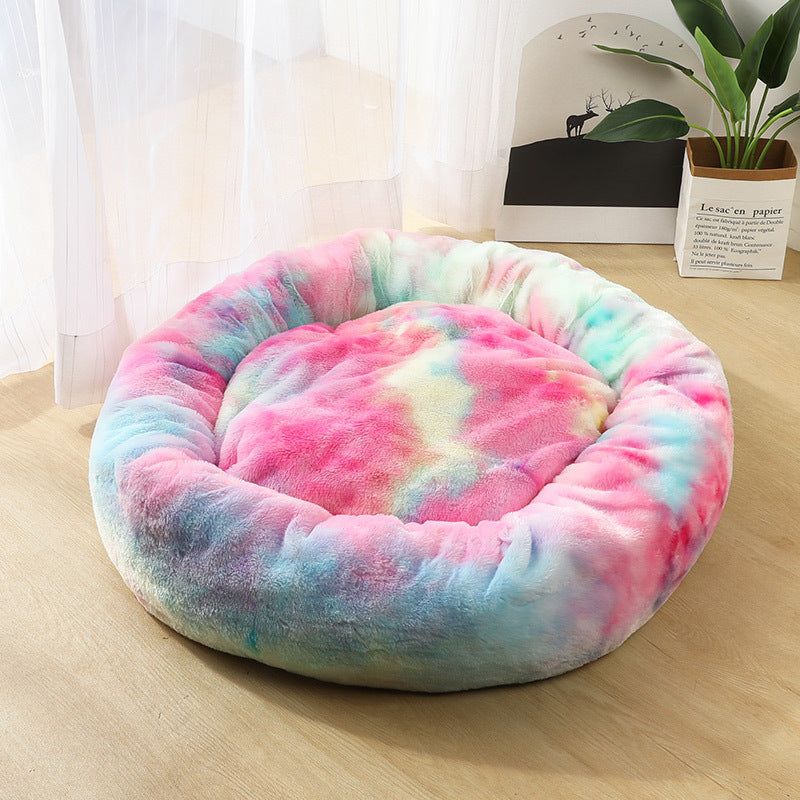Cozy round pet beds | Round Cat Litter Kennel Pet Nest | Just Flushz