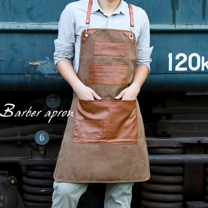 Apron canvas hairdressing manicure milk tea shop coffee shop overalls flower shop men and women restaurant printing