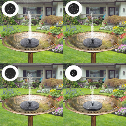 Mademax Solar Bird Bath Fountain Pump, Upgrade 1.4W Solar Fountain with 6 Nozzle, Free Standing Floating Solar Powered Water Fountain Pump for Bird Bath, Garden, Pond, Pool, Outdoor