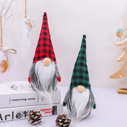 Gnomes Christmas Decorations 3PC Handmade Santa Scandinavian Tomte Plush Gnom, Home Tabletop Ornaments Christmas Gnome Decor for Adults.