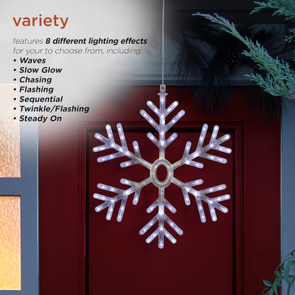 White Snowflake Standard Indoor/Outdoor Ornament