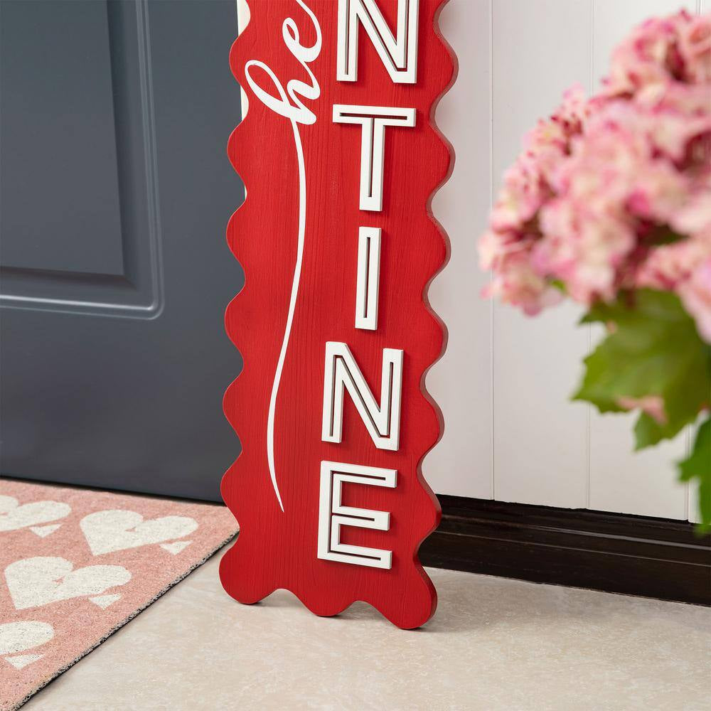 39.25 In. H Valentine'S Wooden HELLO VALENTINE Porch Decor