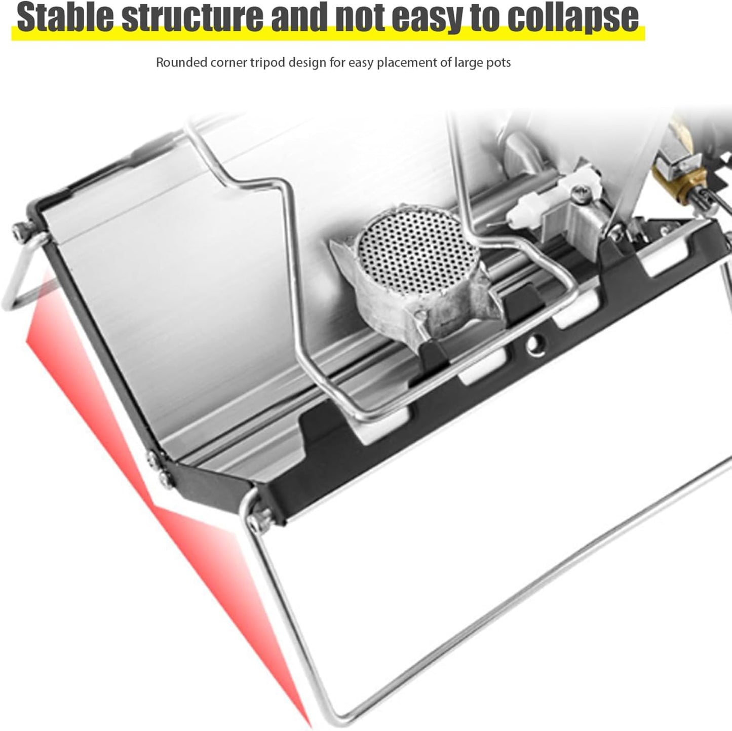 3500W Folding Cassette Camping Stove, Windproof & Heat-Resistant for Hiking, Backpacking & Outdoor Cooking