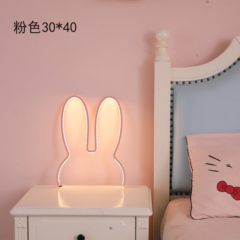 ins cross-border exclusively for Nordic children's decorative creative LED light rabbit creative night light USB plug-in bedside lamp