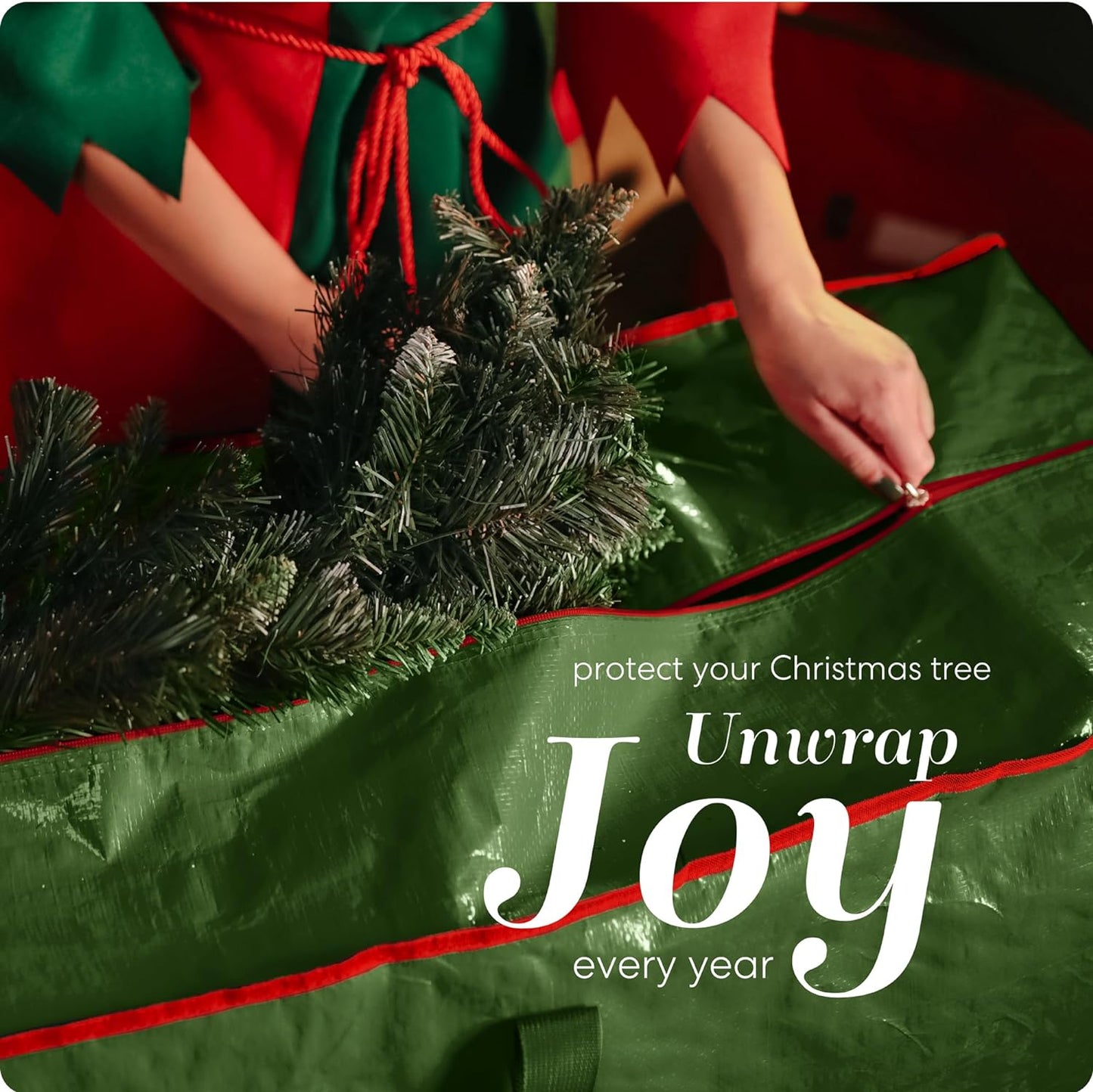 , Christmas Tree Storage Bag - Stores 9 Foot Artificial Xmas Holiday Tree, Durable Waterproof Material, Zippered Bag, Carry Handles. Protects against Dust, Insects and Moisture.