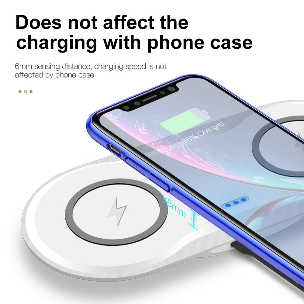 Dual Phone Charging Pad | Wireless Charger Dual Mobile | Just Flushz