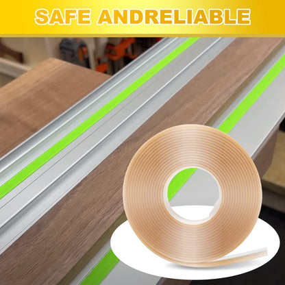 Guide Rail Splinter Guard Tape 495209 for Fits Festool Track Saw Guide Rail Replacement Splinterguard |Self-Adhesive Clear 200” Long, 27/32” Width, 1/16” Thickness