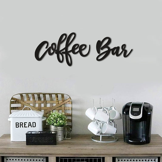 "Elegant Wooden Coffee Bar Wall Sign - Farmhouse Decor for Kitchens, Cafes, and Restaurants | Ideal Gift for Coffee Enthusiasts"