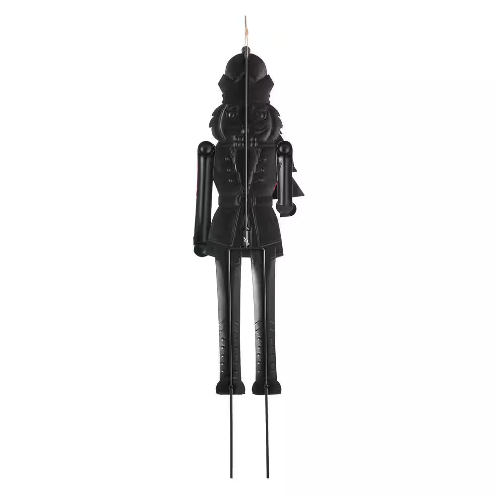 43.25 In. H Metal Nutcracker Christmas Yard Decor Yard Stake or Standing Decor or Hanging Decor (KD, Three Function)