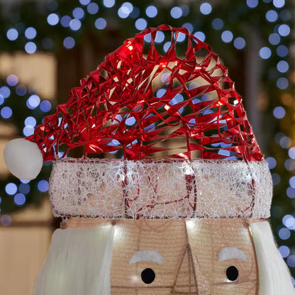 6 Ft. Iridescent Twist LED Sparkle Santa Holiday Yard Decoration Y27