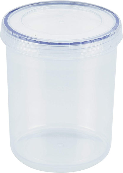 Easy Essentials Twist Food Storage Lids/Airtight Containers, BPA Free, Tall-30.4Oz Clear (Pack of 2)