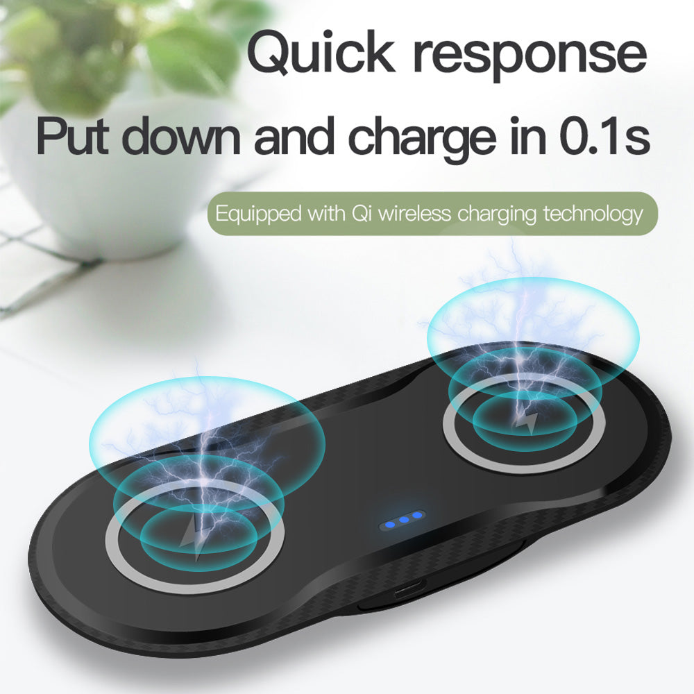 Dual Phone Charging Pad | Wireless Charger Dual Mobile | Just Flushz
