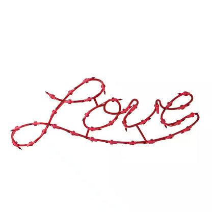 17 In. 35-Light Red Incandescent Lighted Love Script Valentine'S Day Window Silhouette