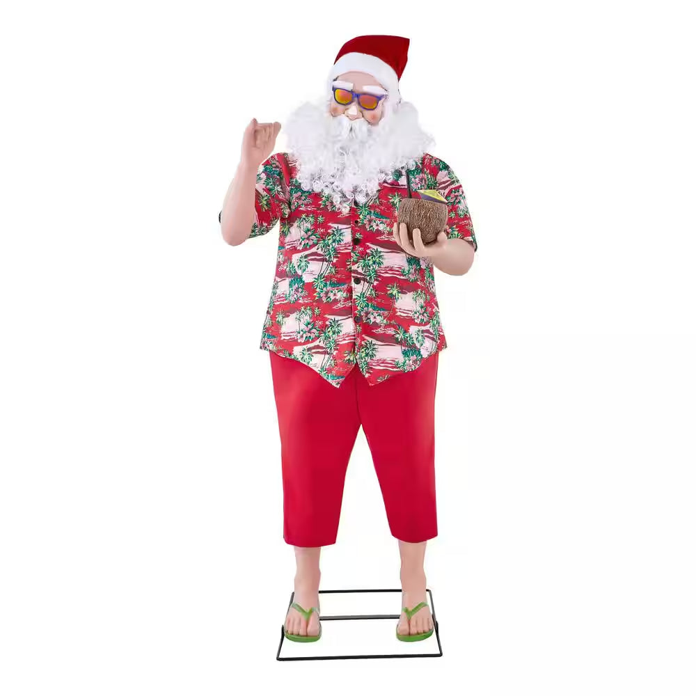 6 Ft. Animated Beach Santa