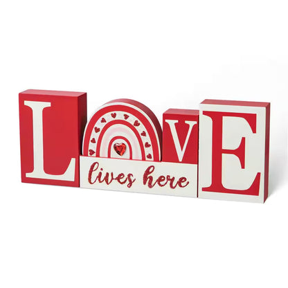 4.25 In. H Valentine'S Wooden LOVE Table Decor