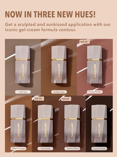 SHEGLAM Sun Sculpt Cool Toned Liquid Contour Stick Long Lasting Cream Bronzer Makeup - Soft Tan
