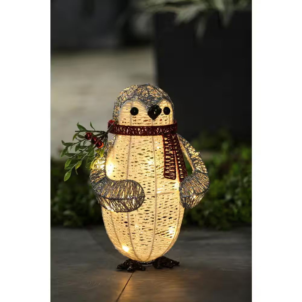 15 In. H Lighted Christmas Penguin Yard Decoration