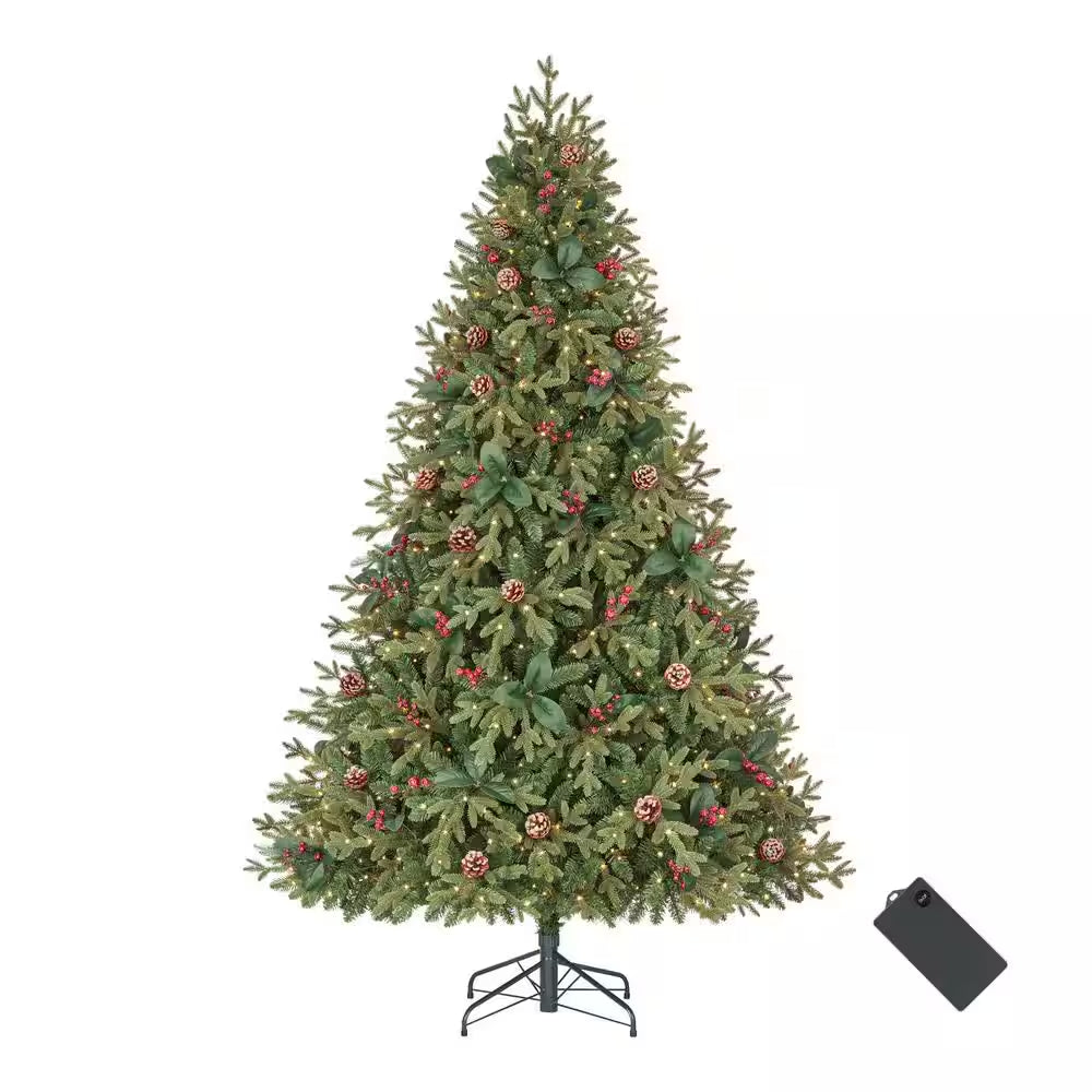 7.5 Ft. Pre-Lit LED Spring Creek Noble Fir Artificial Christmas Tree