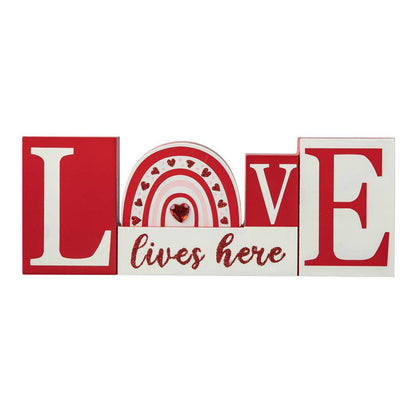 4.25 In. H Valentine'S Wooden LOVE Table Decor