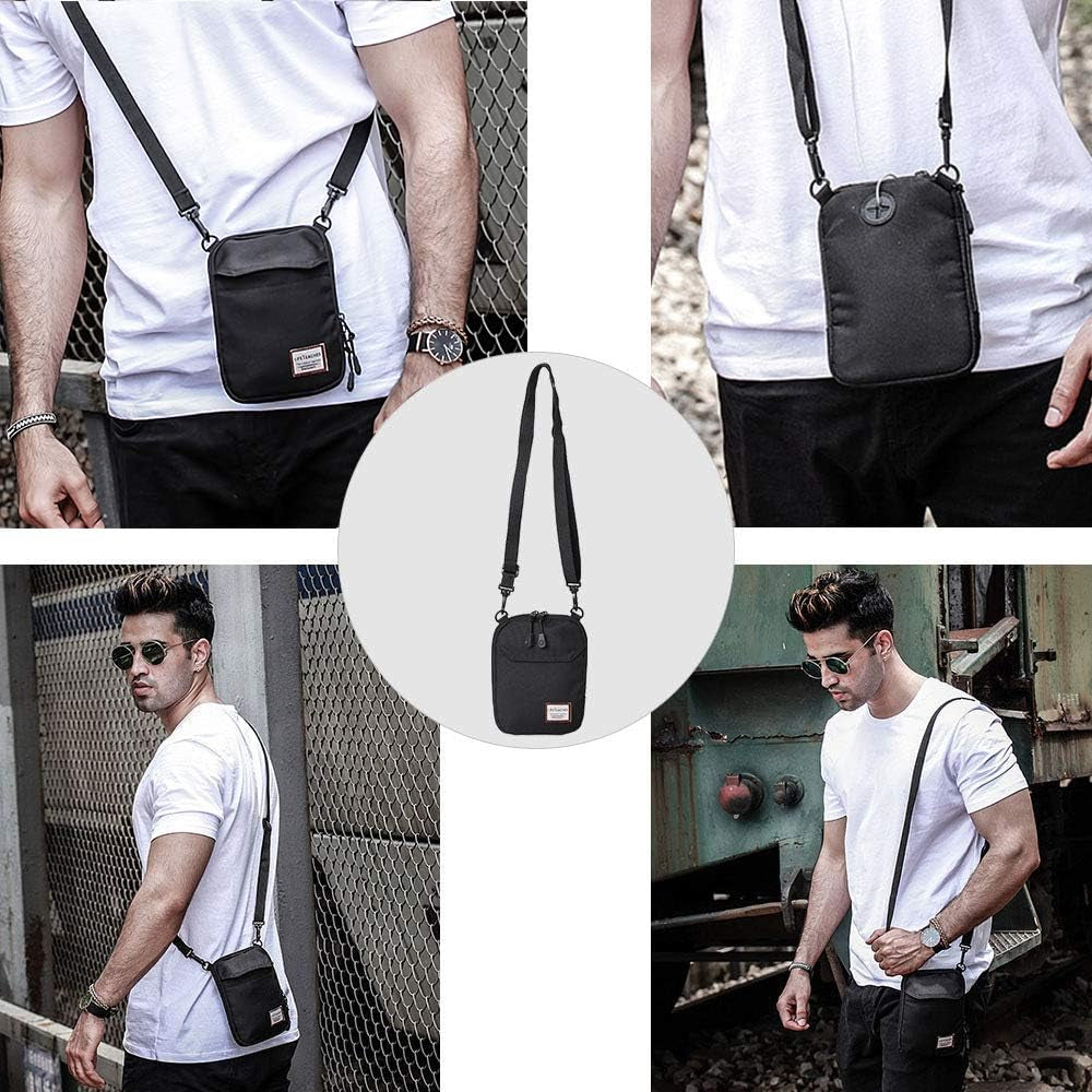 Mini Crossbody Bag Shoulder Bag for Men, Small Messenger Satchel Bag for Women