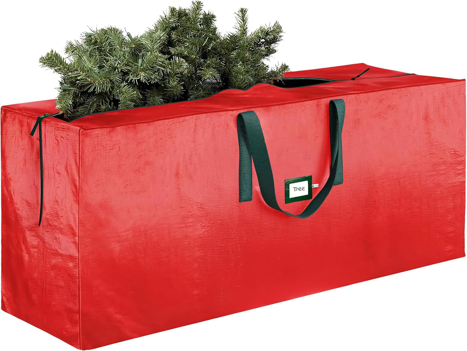 Heavy Duty Christmas Tree Storage Bag 7.5 Ft - Christmas Tree Bag Red - Tree Bags for Storage - Xmas Tree Storage Bag Holds 7.5 Ft Christmas Tree Bag for All Year round Christmas Storage