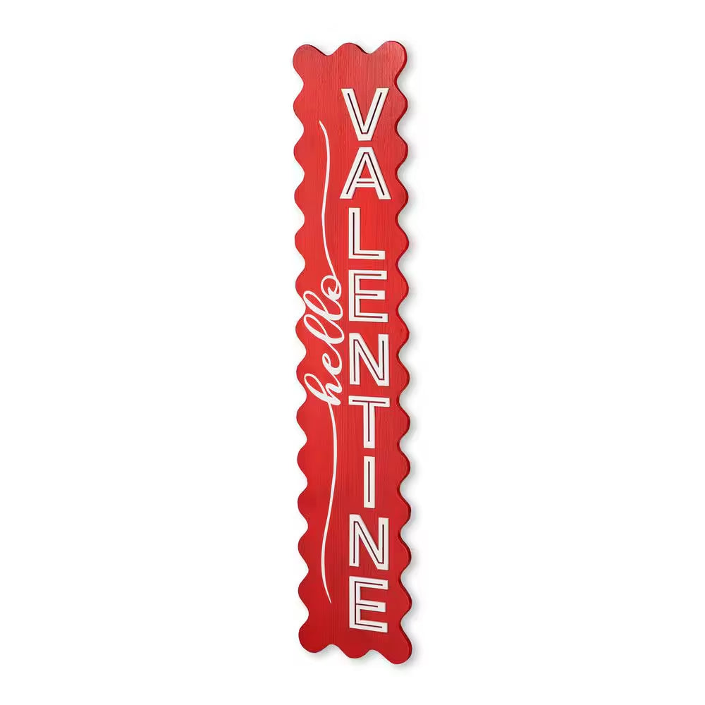 39.25 In. H Valentine'S Wooden HELLO VALENTINE Porch Decor